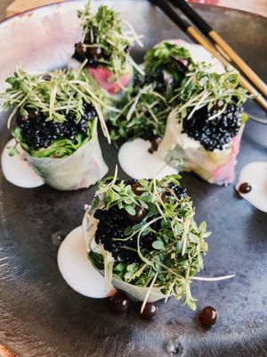 These rice papir rolls are AMAZING! Make sure to order those  at Plant Power Food in Copenhagen