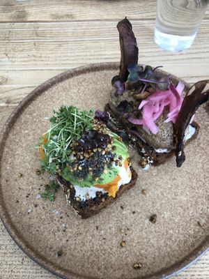 Open face sandwiches! at Plant Power Food in Copenhagen