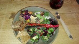 Brunch platr at Plant Power Food in Copenhagen
