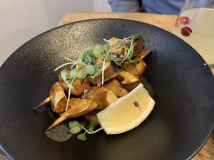 Mushroom starter at Plant Power Food in Copenhagen