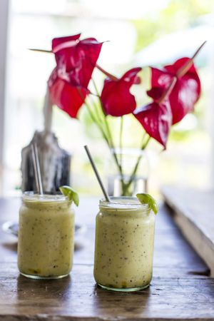 Drinks at Green Peace Inn in Weligama