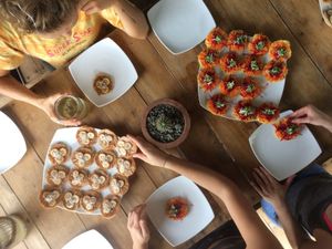 Hummus Roties for a retreat at Green Peace Inn in Weligama