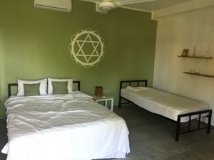 The Anahata room.  at Green Peace Inn in Weligama