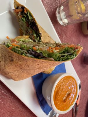 Falafel Wrap- fresh and yummyy  at Village Smithy in Carbondale