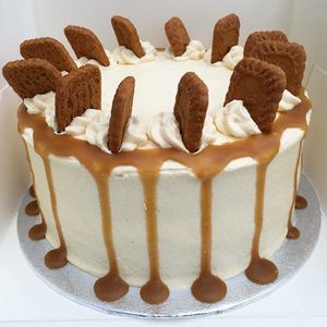 Caramel cake vegan at Cafe Piccolo in Weymouth