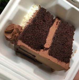 vegan cake at Cafe Piccolo in Weymouth