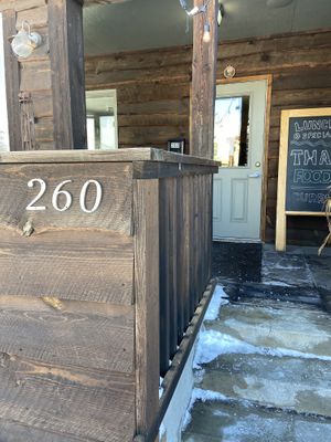 The street address is 260   at Bangkok Kitchen in Driggs