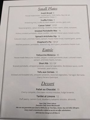 Menu Food at Seasons Plant Based Kitchen in Salt Lake City