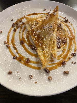 Salted caramel tartlet (the house made mascarpone cheese was delicious)  at Seasons Plant Based Kitchen in Salt Lake City