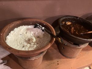Rice is also included   at Coconut Sambol in Galle