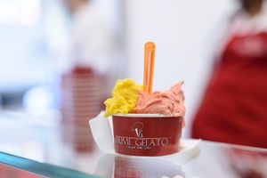 Mango and Strawberry Ice Cream at Prime Gelato in London