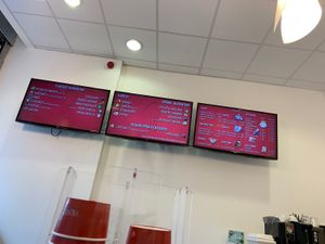 Menu options at Prime Gelato in London