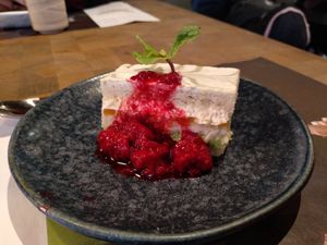 Mango and matcha layer cake at Wagamama - Trinity in Leeds