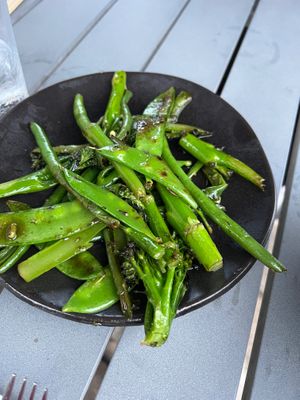 Wok fried greens at Wagamama in Plymouth