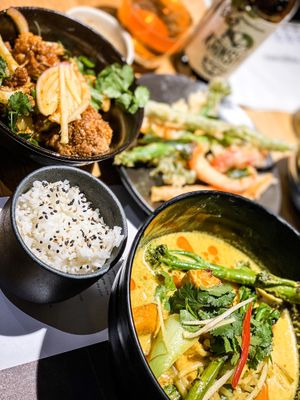 Vegan main and sides at Wagamama in Plymouth