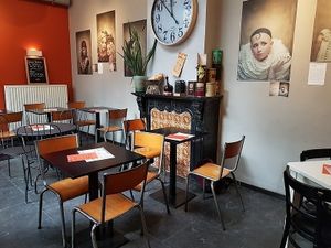 interiorat the back at Li O Lait in Bruges