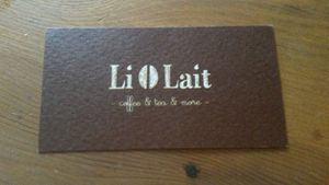 Their card at Li O Lait in Bruges