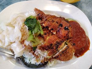 Mock chicken rice at Million Years 萬年齋 in East Singapore