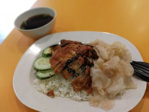 Signature vegetarian chicken rice at Million Years 萬年齋 in East Singapore