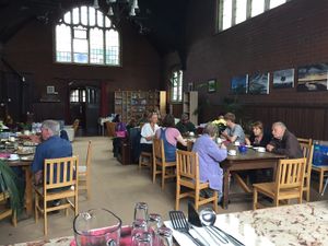 The cafe space at World Peace Cafe in Huddersfield