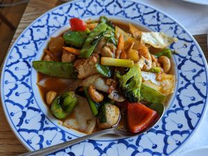 Cashew Nut Tofu & Veg at Bangkok Thai Cuisine in Oak Bluffs