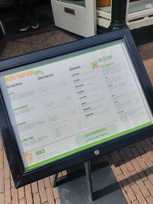 Menu at Chickpea in Haarlem