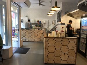 Counter at Chickpea in Haarlem