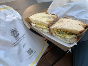 Tempeh Reuben Sandwich - wish mine had more tempeh!   at Joe's Sandwich Bar in Sydney
