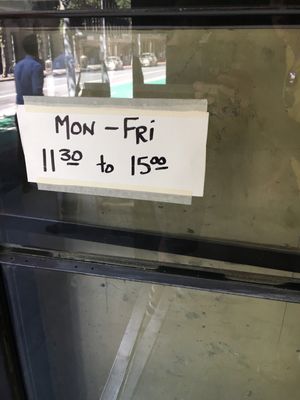 Updated hours  at Joe's Sandwich Bar in Sydney