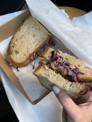 Miso Eggplant sandwich  at Joe's Sandwich Bar in Sydney