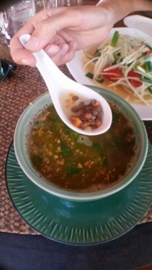 lentil soup at TianZi Tea House and Garden in Chiang Mai