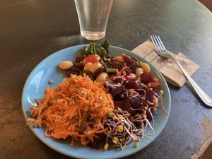 Some of the salads available   at Momo in Krakow
