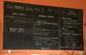 Menu at Momo in Krakow