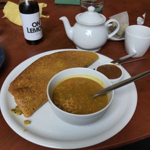 Masala dosa (vegan) at Momo in Krakow