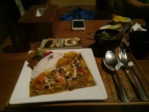 Vegetable curry at Flower Space 花草空間 - HuāCǎo KōngJiān in Hualien