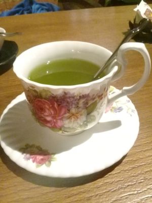 Matcha tea at Flower Space 花草空間 - HuāCǎo KōngJiān in Hualien