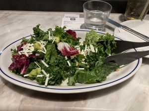 Kale vegan salad after I’d started eating and then remembered to take a photo  at 800 Degrees - Shinjuku in Tokyo