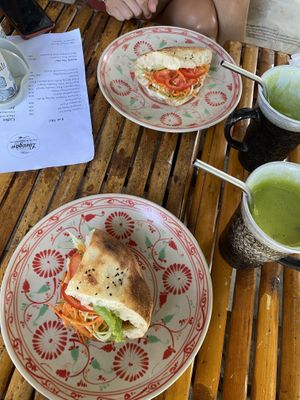 banh mi with tempeh and lentils   at Lovegan in Binh Thuan