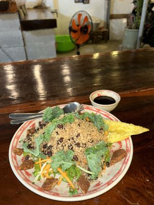 Quinoa black bean salad - really good!  at Lovegan in Binh Thuan