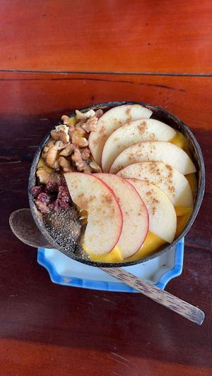 Yellow smoothie bowl 💛 at Lovegan in Binh Thuan