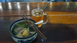 Bun Soup and homemade Kombucha at Lovegan in Binh Thuan