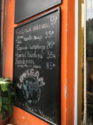 They have more items on their paper menu at Lovegan in Binh Thuan