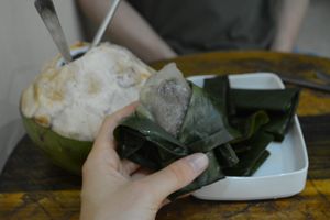 tapioca dumpling and coconut at Lovegan in Binh Thuan