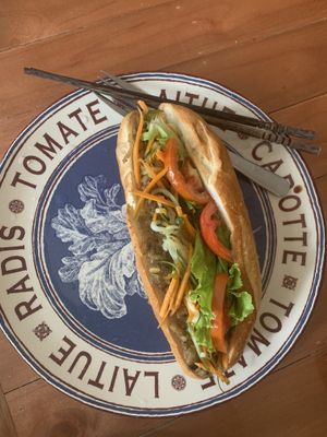 Lentil Bahn Mi at Lovegan in Binh Thuan