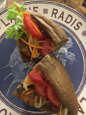 Rye bread tempeh  at Lovegan in Binh Thuan