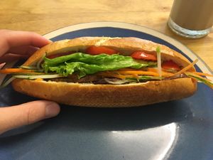 Lentil banh mi at Lovegan in Binh Thuan