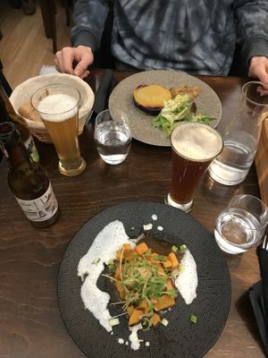 faux gras et tartare (entrées) + bière at Like An Elephant in Lyon