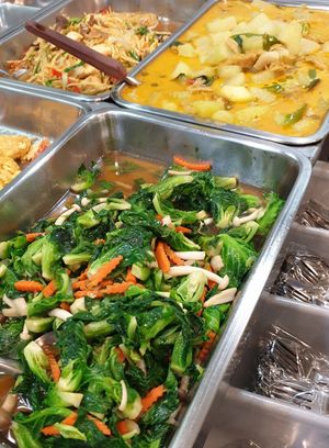 limited options early in morning at Vegetarian Food Stall - Ploenjit in Bangkok