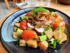 Carrot Salmon Salad 🥗 at Brew and Breakfast in Da Lat