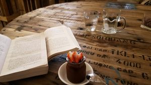 Chocolate mousse made on aquafaba. at Brew and Breakfast in Da Lat